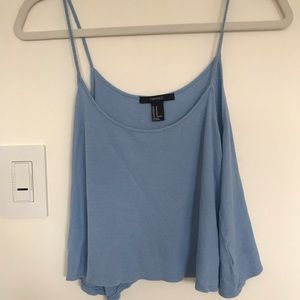 Forever 21 Light Blue Loose Crop Top